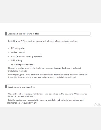 toyota premio 2014-2016 owners manual in english